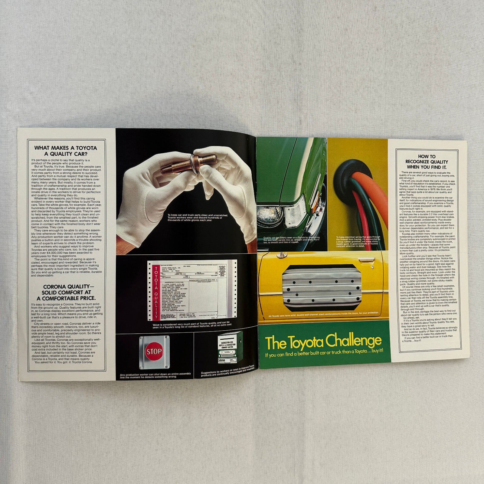 1977 Toyota Corona Car Sales Brochure Catalog Custom Sedan Deluxe Wagon Luxury