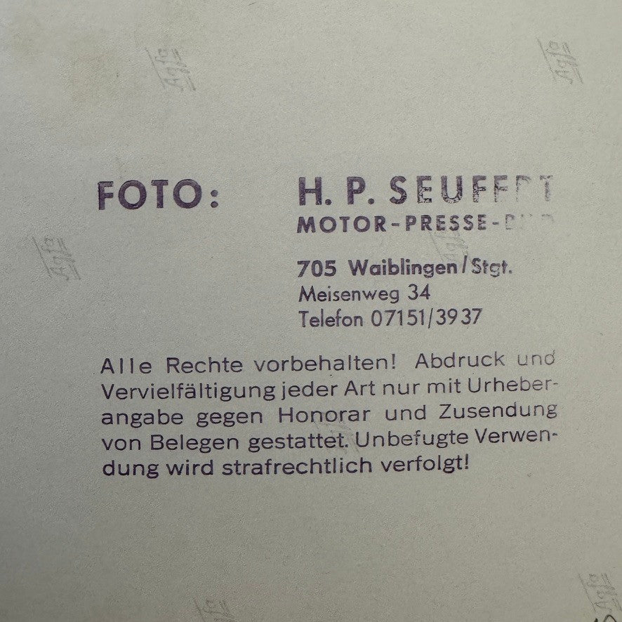 Vintage Racing Hans Hermann Driver Photo Photograph Print