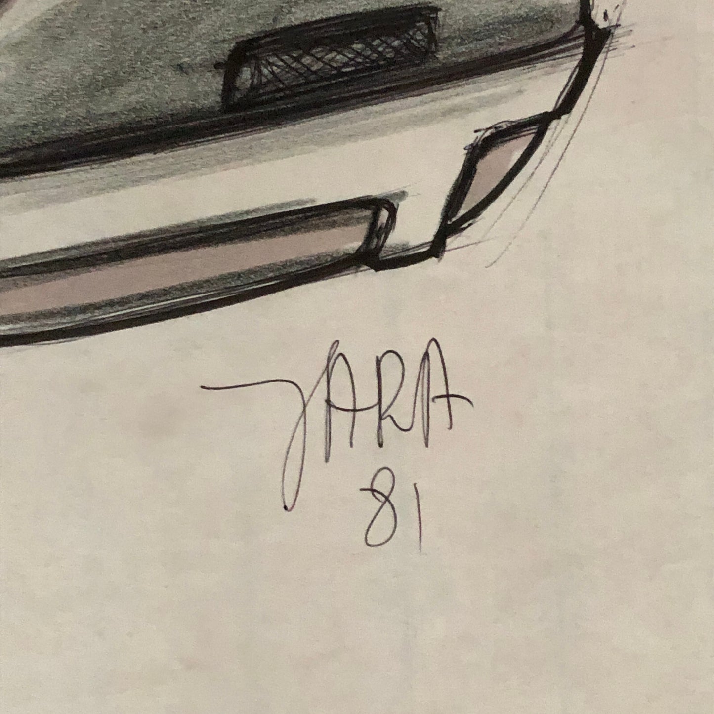 Styling Concept Automobile Illustration Art Drawing Sketch Seat Design 1981 Ford