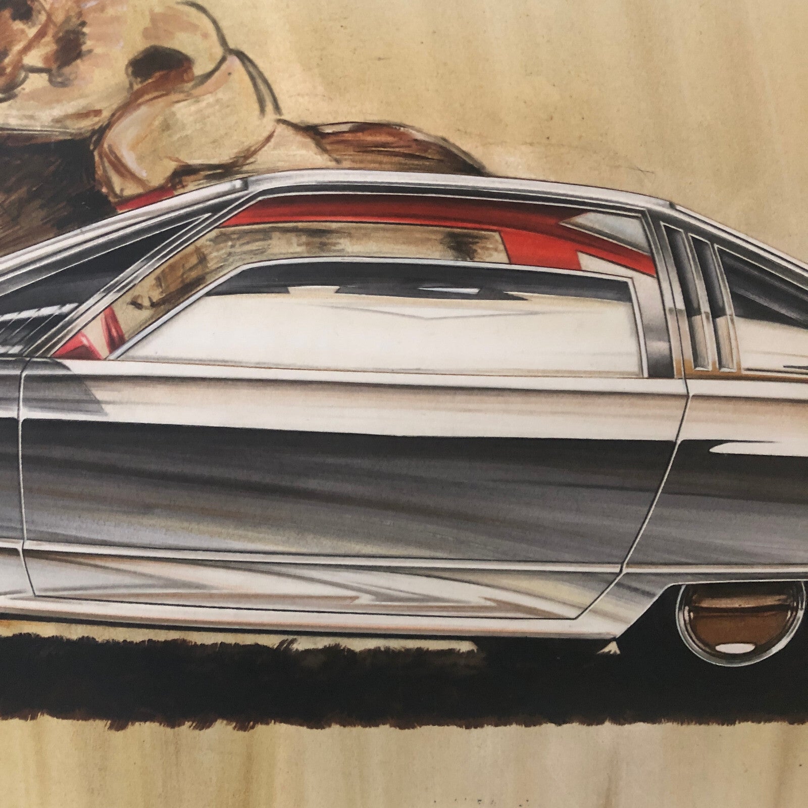 Vintage Concept Car Styling Design Art Illustration Volkswagen VW Horses