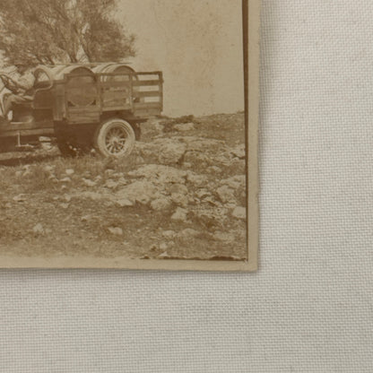 Vintage Photograph Photo Early Antique Truck Automobile Man