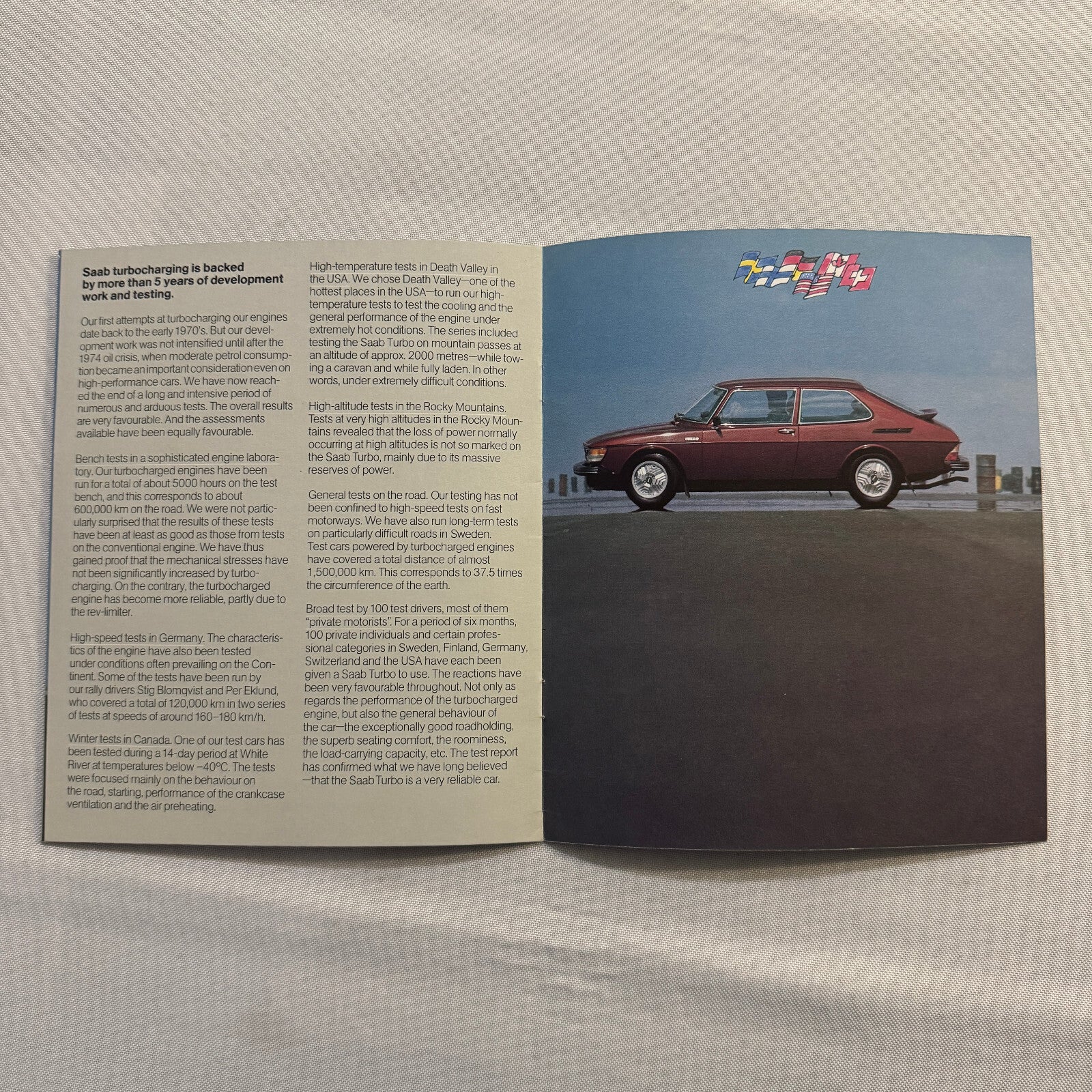 1978 Saab Turbo Car Sales Brochure Catalog Advertising Vintage