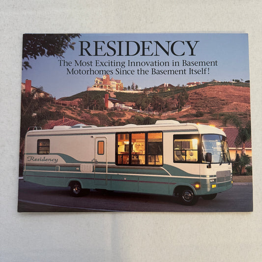 Thor Residency Motorhome Camper RV Sales Brochure Catalog Vintage Advertising