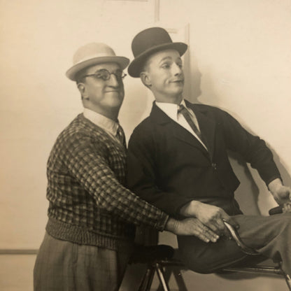 Circus Performers with Bicycle Real Photo Postcard Post Card RPPC