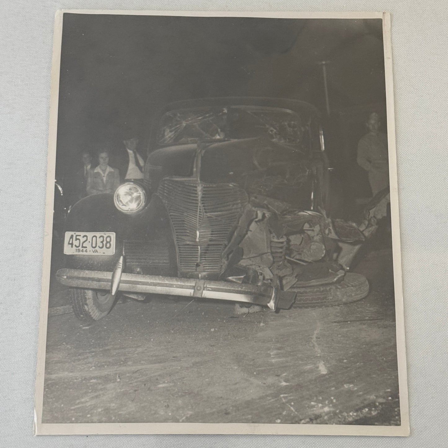 Vintage Photograph Car Crash Wreck Accident Disaster Print