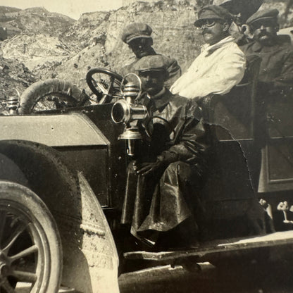 Vintage Photograph Photo People in Early Antique Automobile