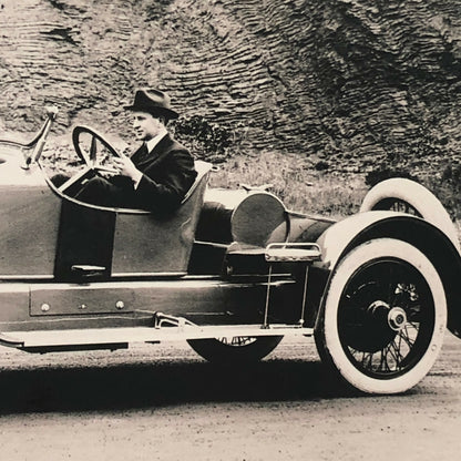 Vintage Car Automobile Driver Photo Photograph - Modern Era Print 