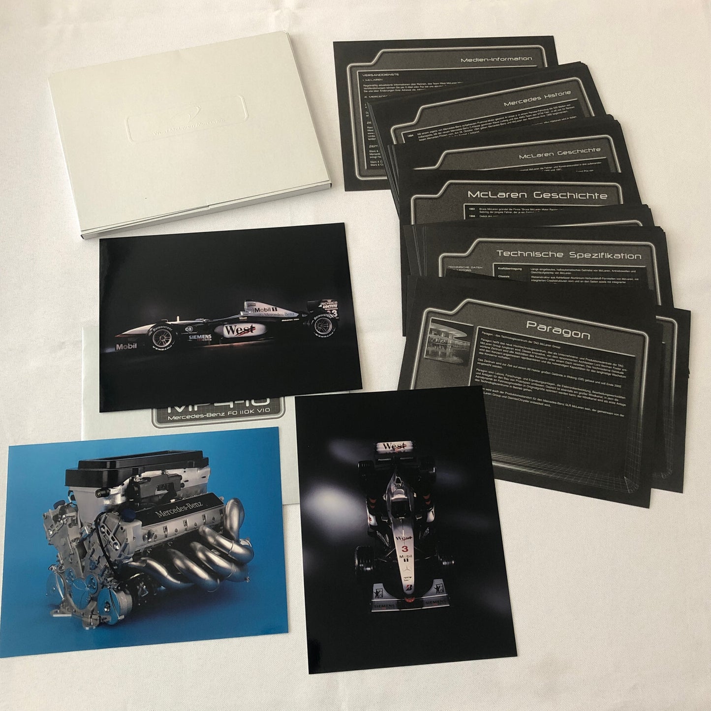 West McLaren Mercedes Press Kit Brochure Photos Mika Hakkinen David Coulthard +
