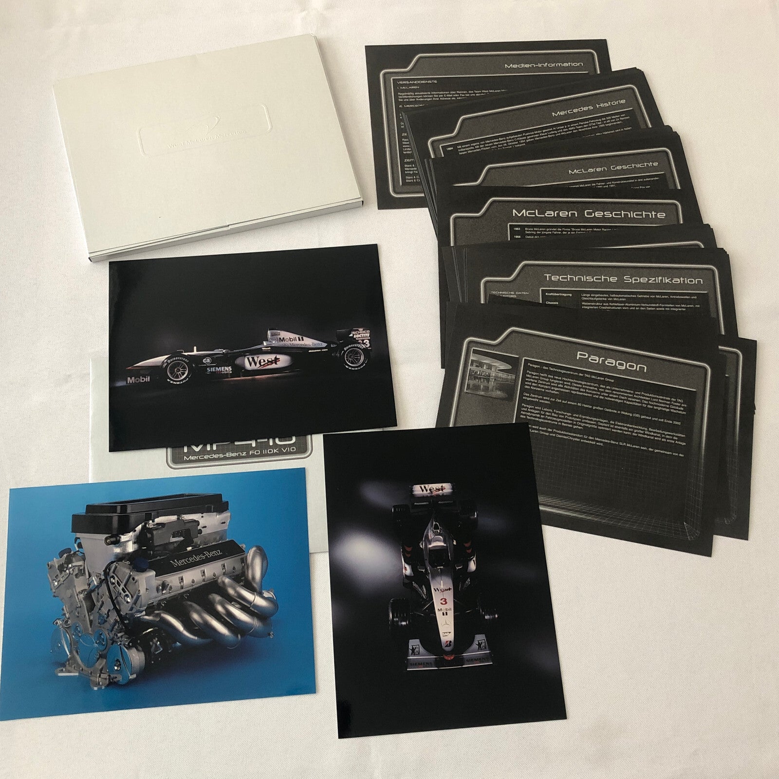 West McLaren Mercedes Press Kit Brochure Photos Mika Hakkinen David Coulthard +