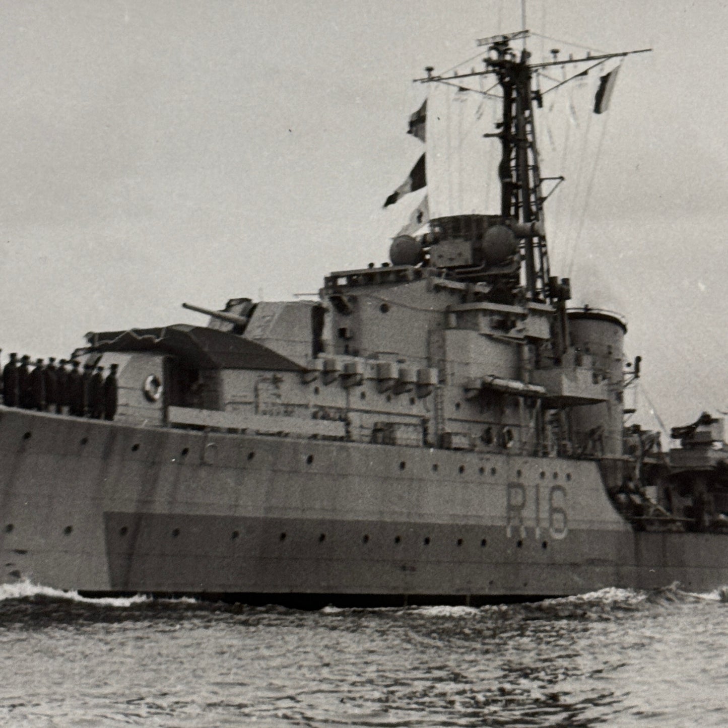Royal Canadian Navy HMCS Crescent Military Boat Ship Photo Photograph 1946