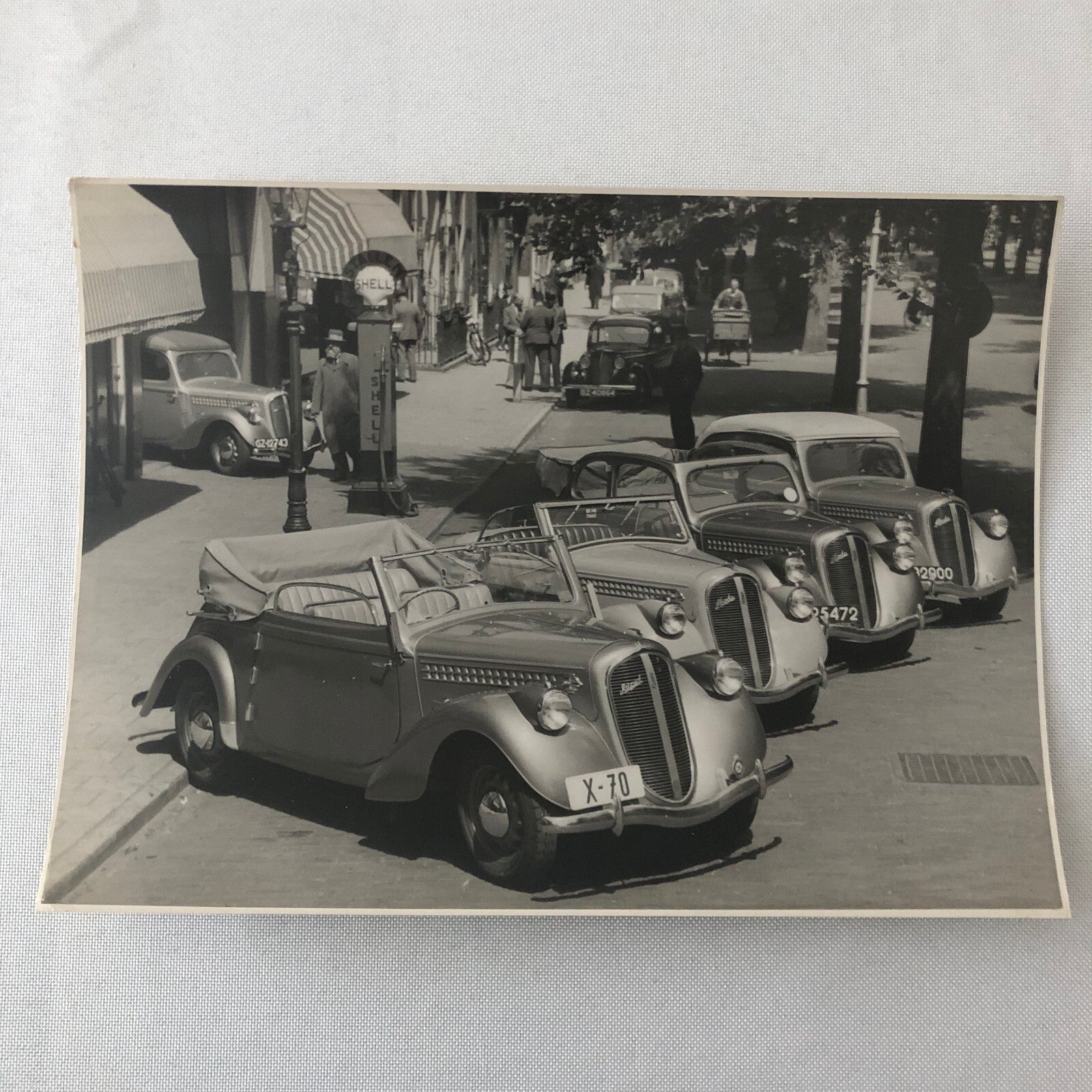 Vintage Skoda Car Automobile Photo Photograph Print Shell Gas Pump +