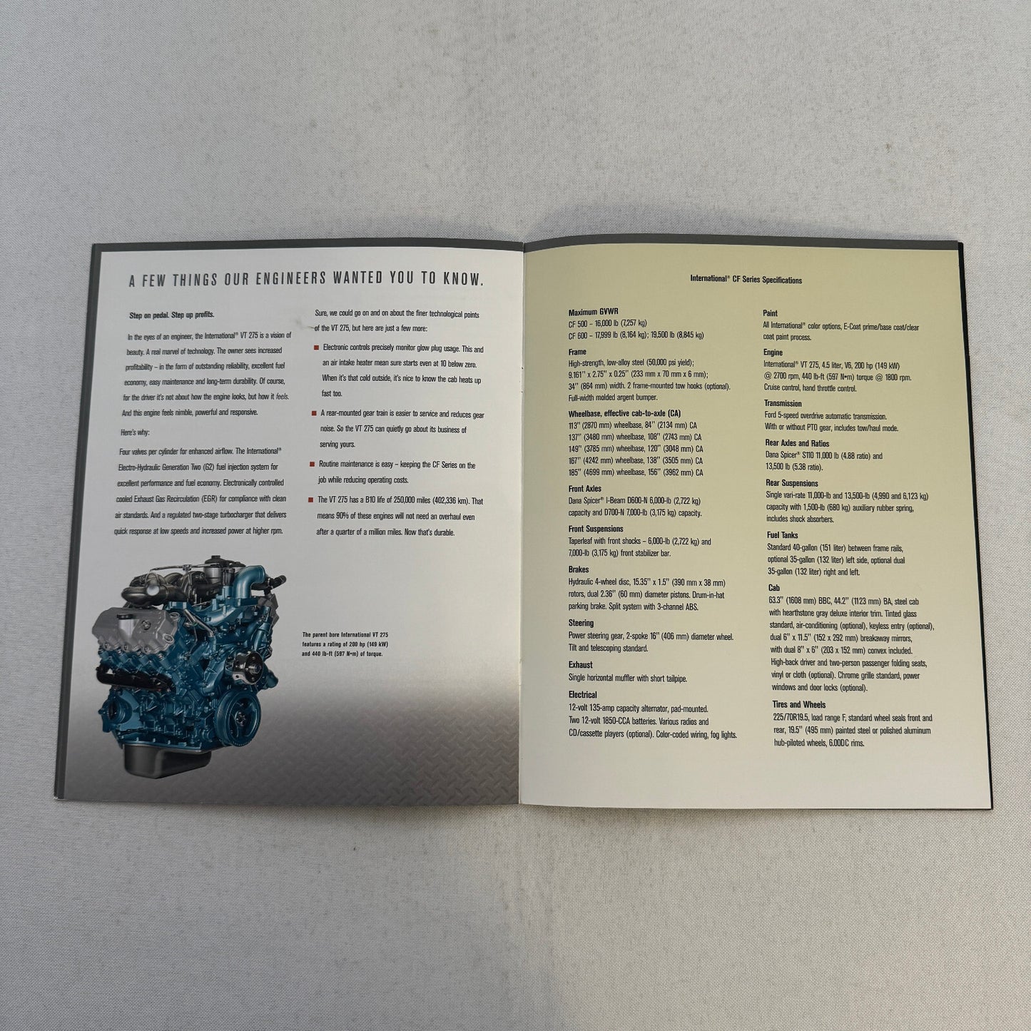 International Truck CF Series Sales Brochure Catalog Advertising 2004