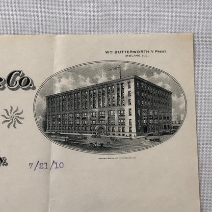 1910 John Deere and Webber Company Minneapolis Minnesota Letter Letterhead