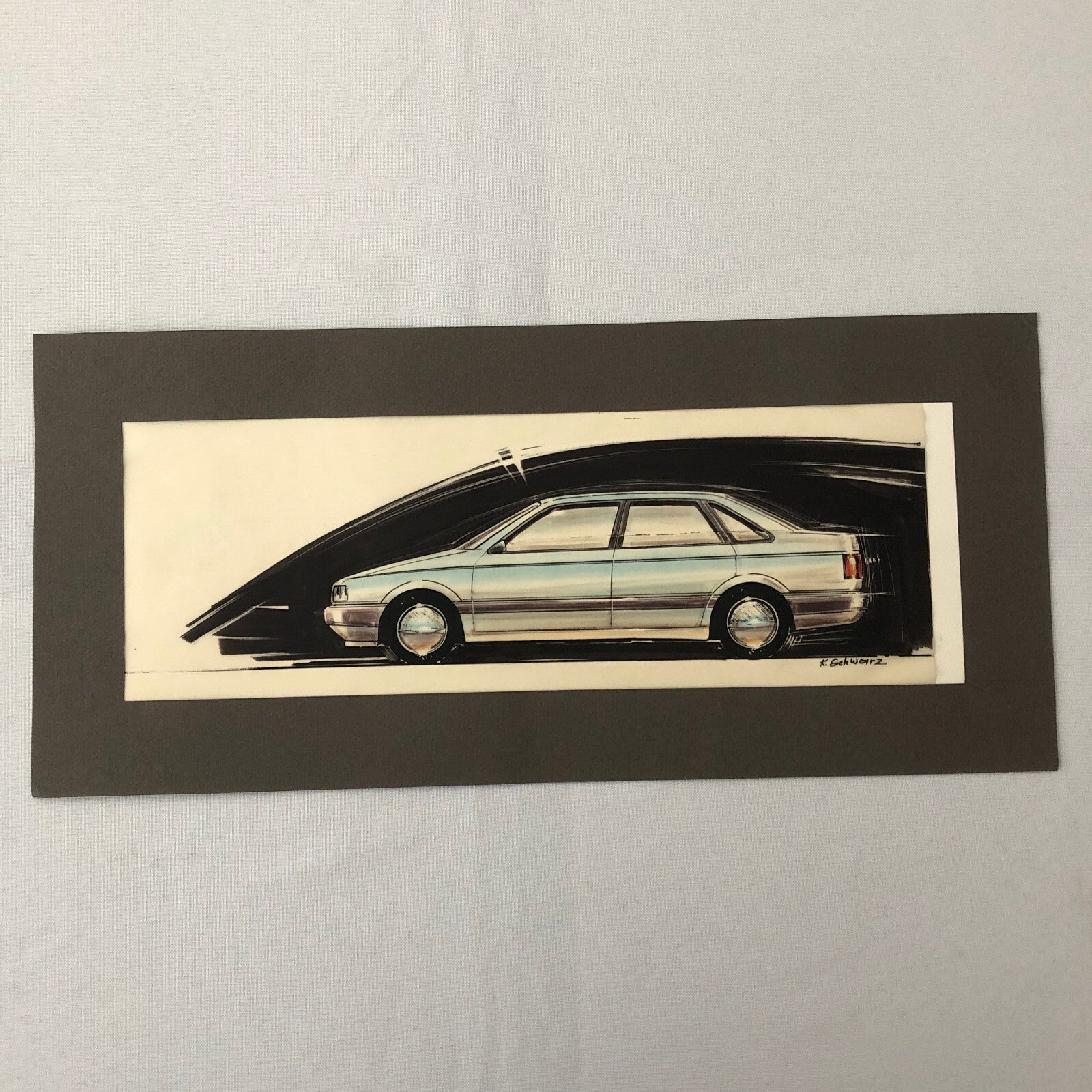 Volkswagen VW Concept Car Illustration Design Drawing Sketch Lot of 7 Passat ?