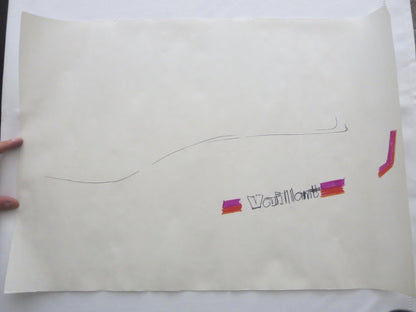 Porsche 935 Kremer Racing Design Sketch Drawing Art LOT OF 5 -  NOTTRODT Vintage