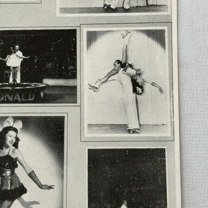 Vintage Rollerskating Roller Skate Act Donald Roller Skating Sensation Flyer