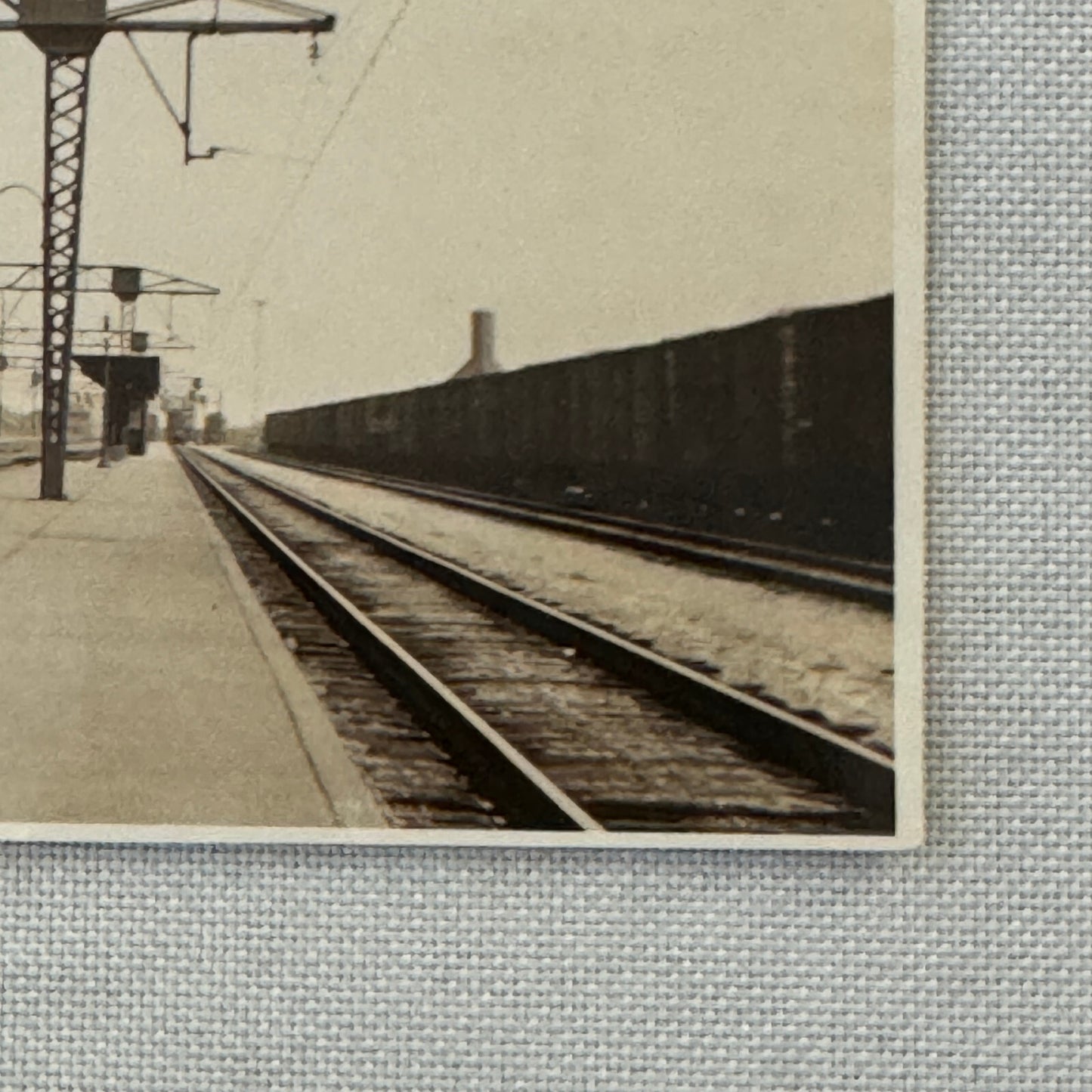 Vintage Train Track Photo Photograph Railroad Railway Rail Yard
