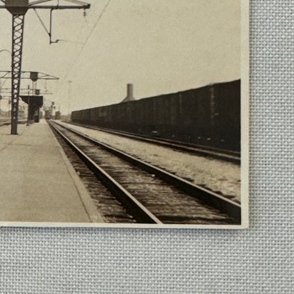 Vintage Train Track Photo Photograph Railroad Railway Rail Yard