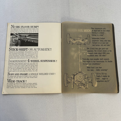 1960 Pontiac Tempest Car Sales Brochure Catalog Sedan Safari Station Wagon