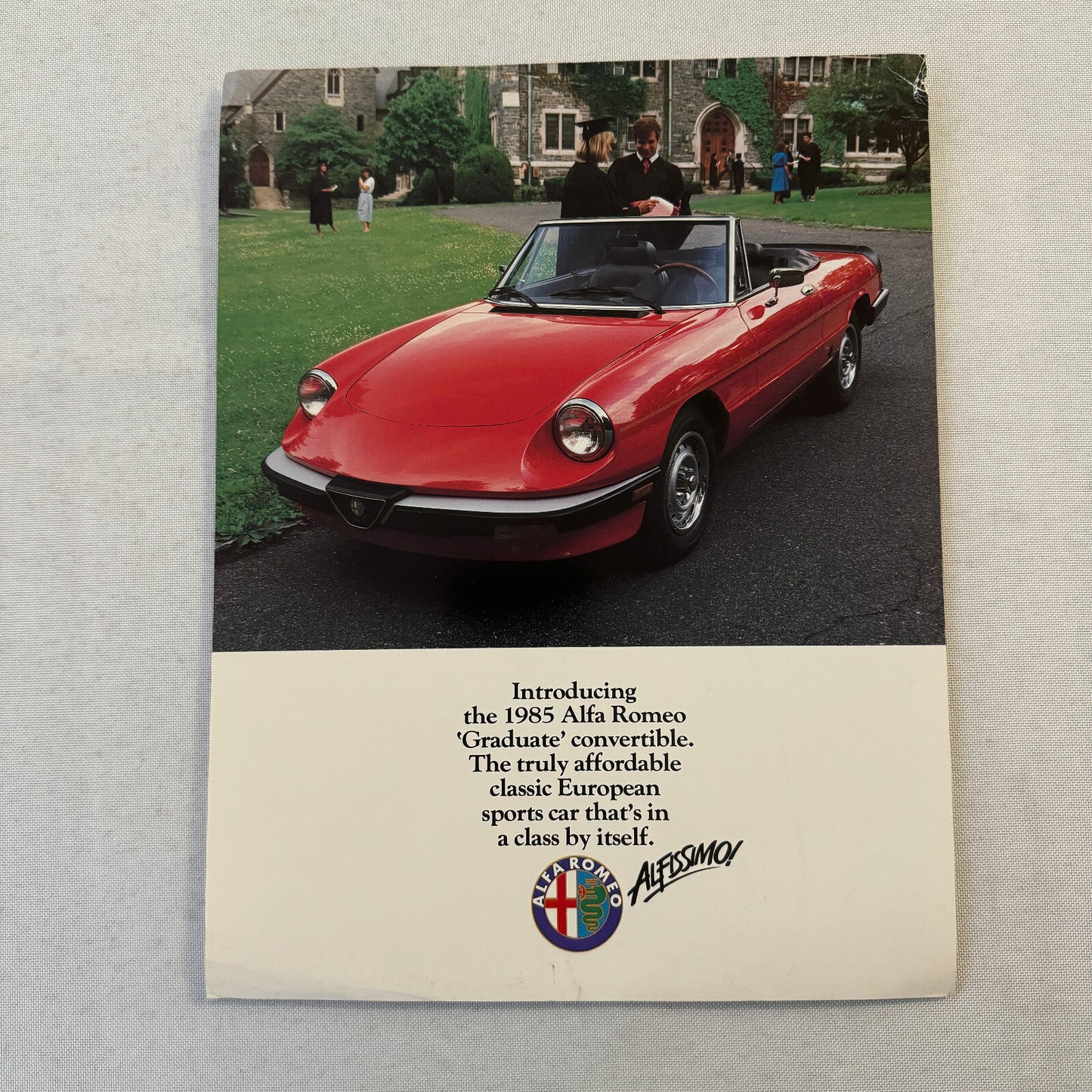 1985 Alfa Romeo Graduate Convertible Sales Sheet Brochure Advertising