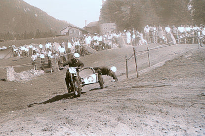 Vintage Motorcycle Racing Photo Luzisteig Motocross Negative Lot 1962