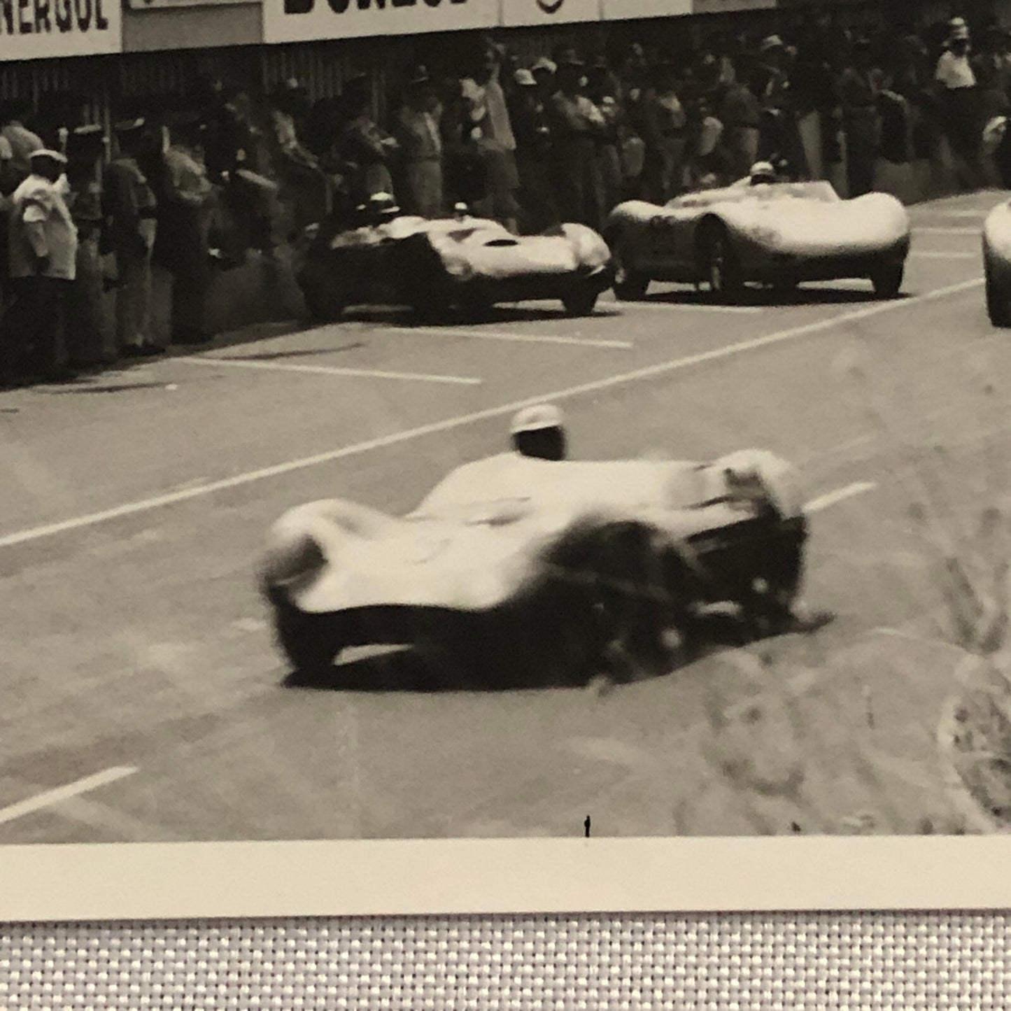 Vintage 1959 Racing Photo Photograph Print Race Cars Drivers 