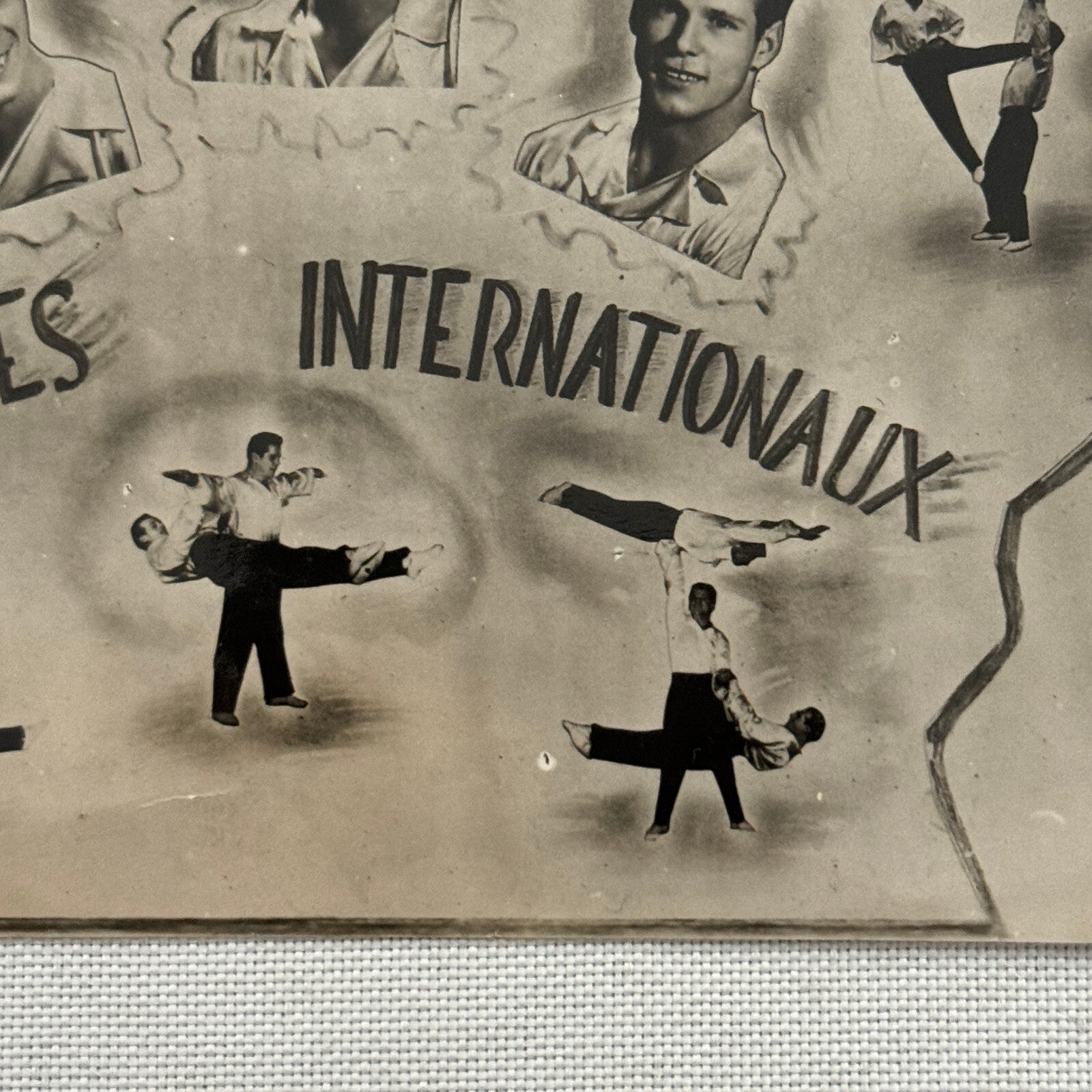 Vintage Circus Acrobat Act Balancing Photo Photograph Les Sultans French