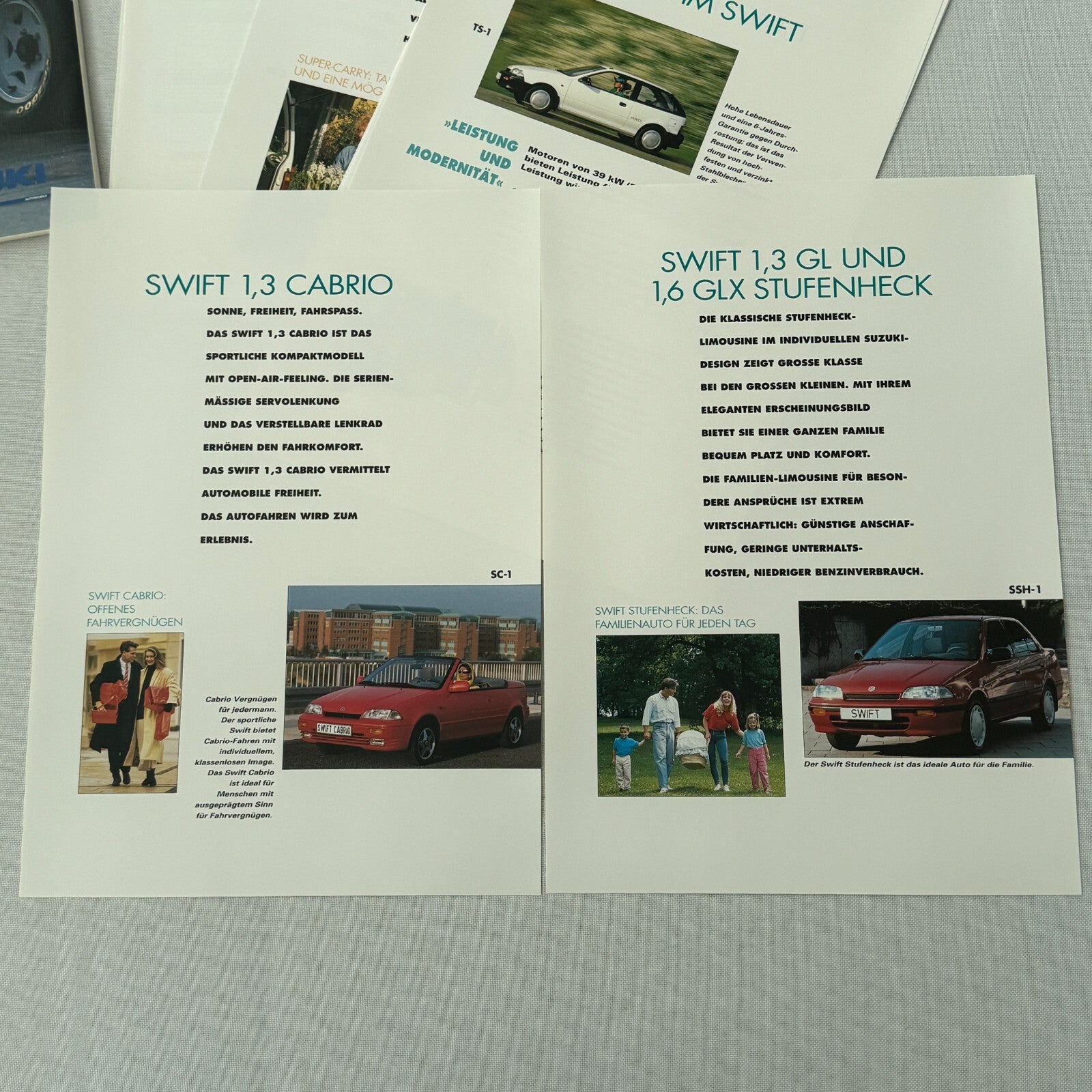 1993 Suzuki Press Kit Brochure German Suzuki Swift Samurai Vitara Super Carry