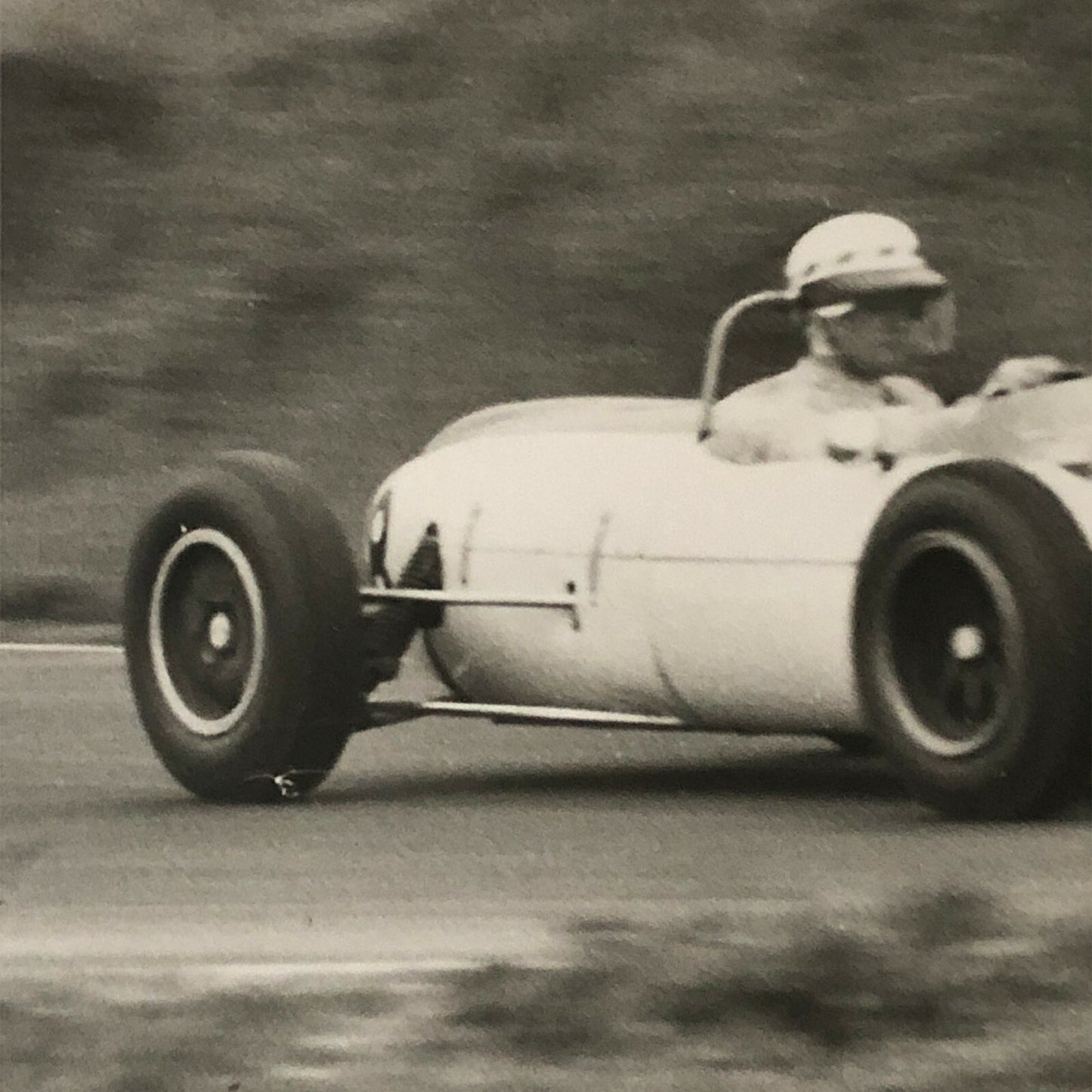 Vintage Racing Car Driver Photo Photograph Print - 1961 Brands Hatch 
