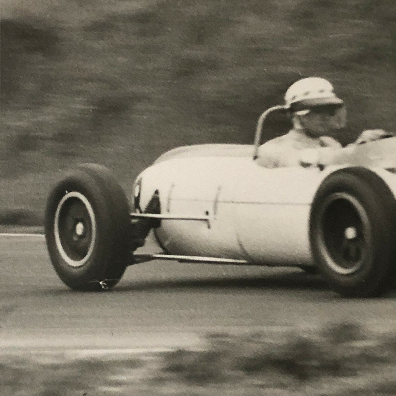 Vintage Racing Car Driver Photo Photograph Print - 1961 Brands Hatch 