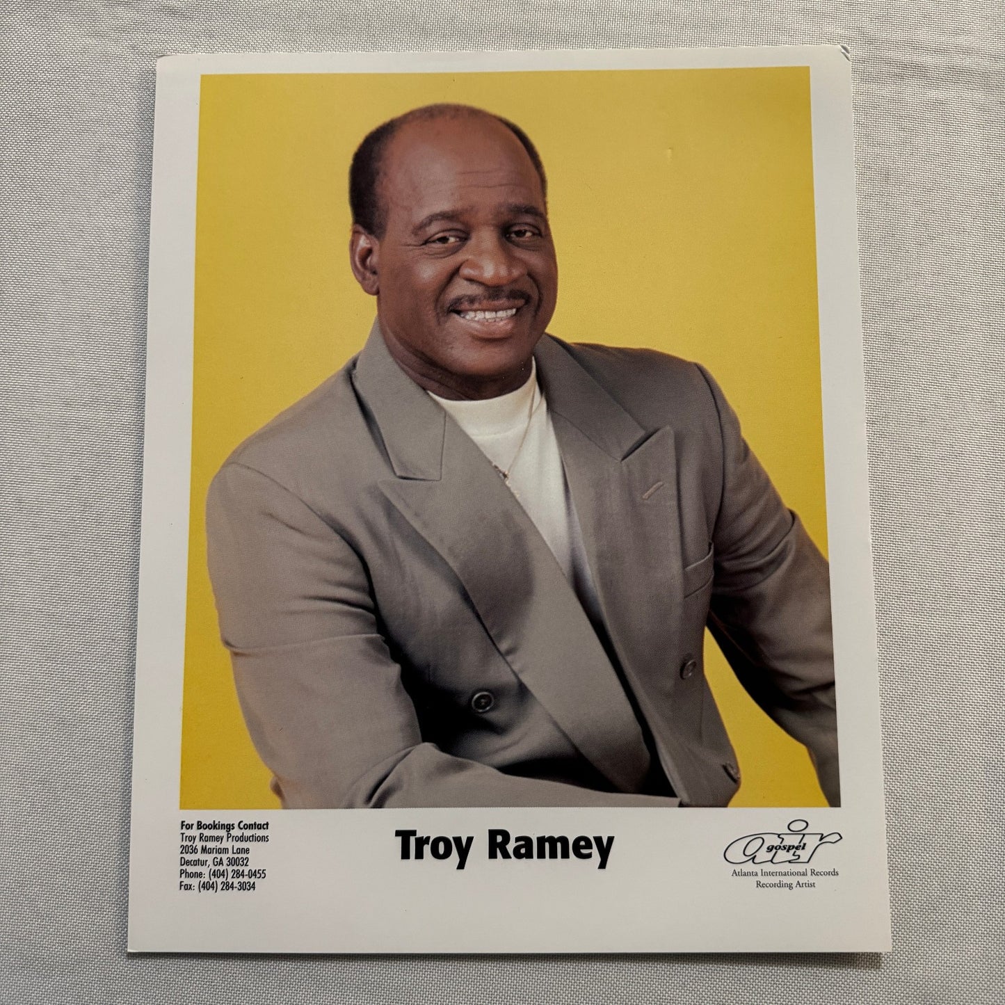 Troy Ramey Gospel Music Publicity Press Photo Photograph
