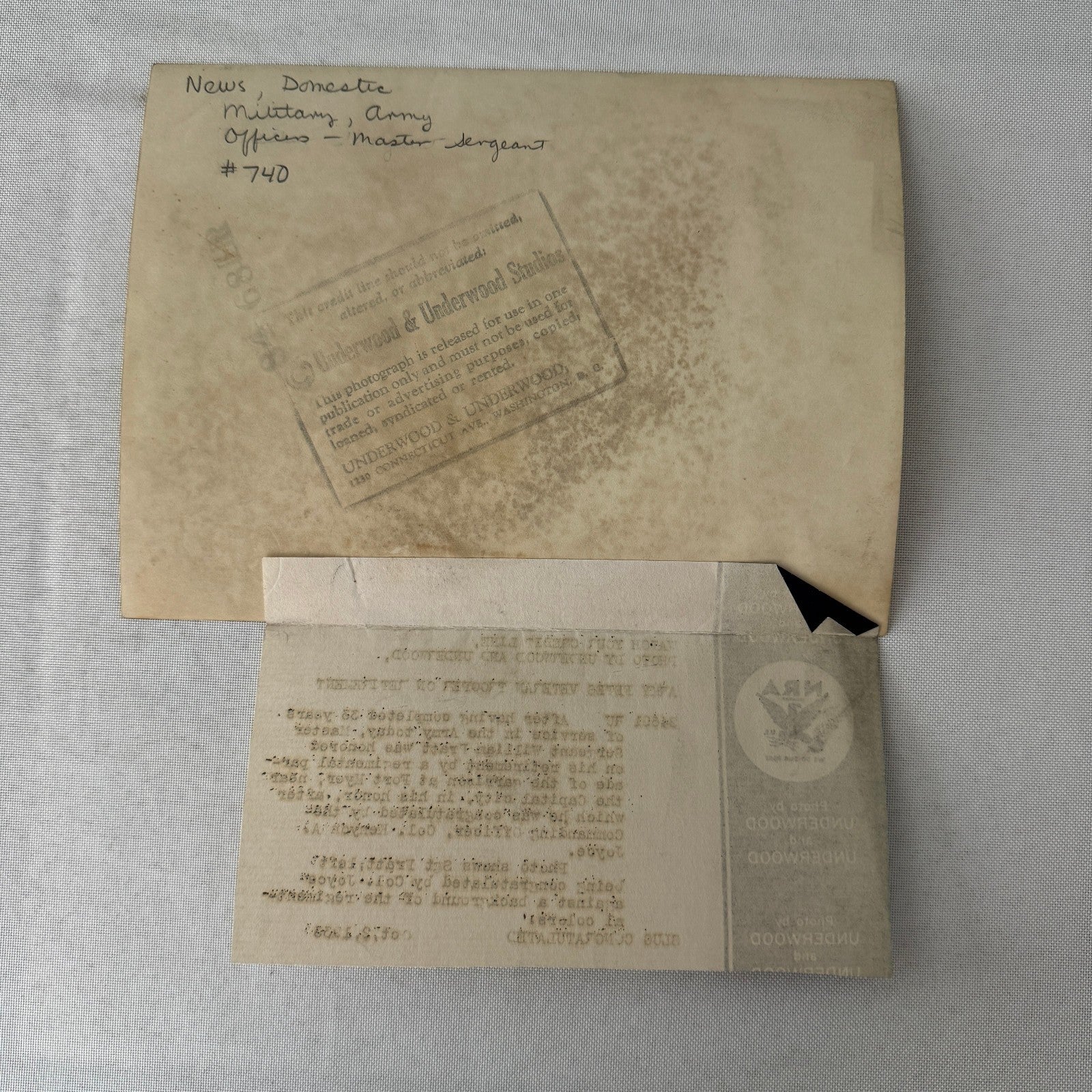 American Military Retirement of Army Sergeant William Pratt Press Photo 1933
