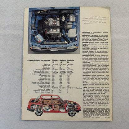 Alfa Romeo Giulietta Car Sales Brochure Catalog Advertising FRENCH