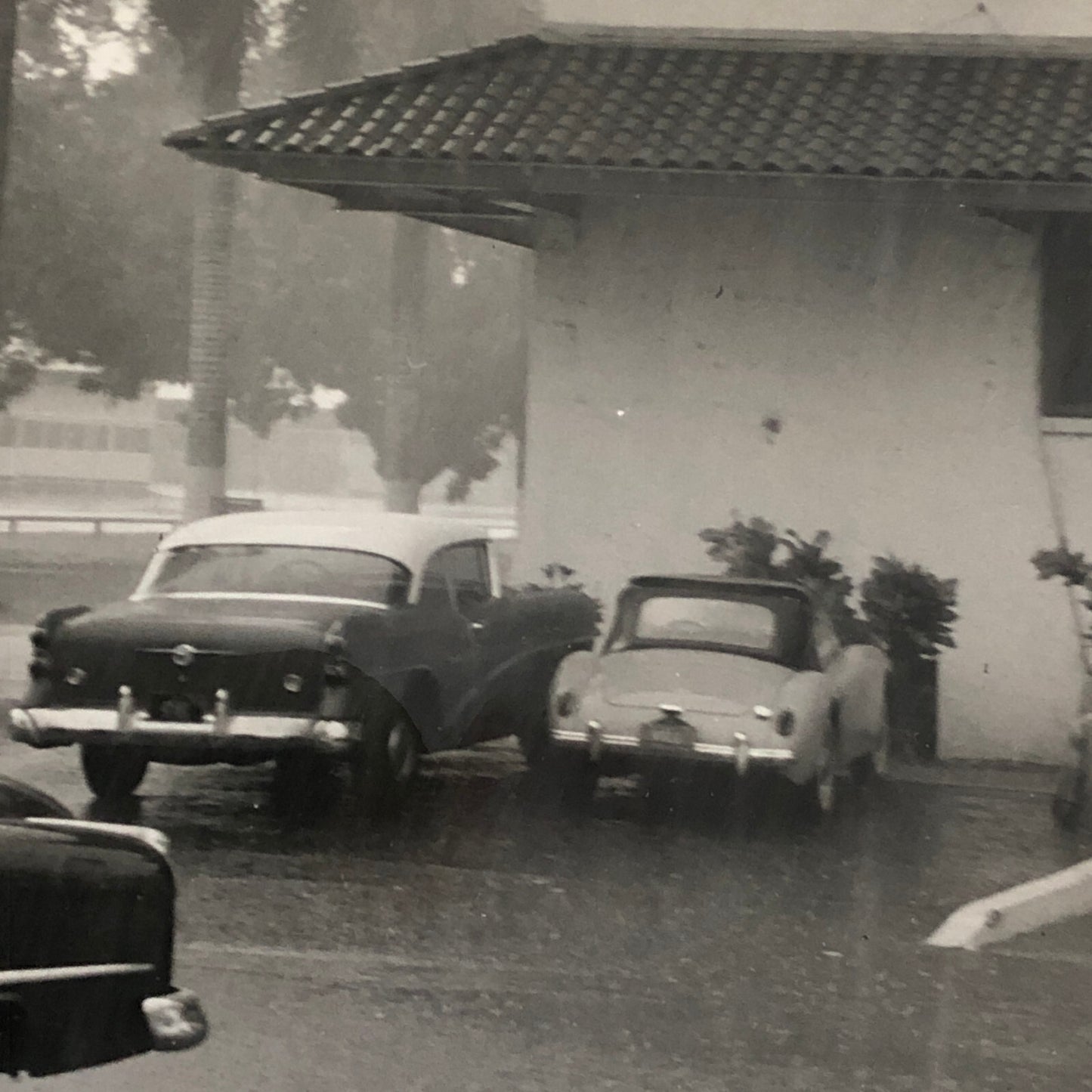 Vintage Photo Photograph Print Cars in the Rain - Tag PSAS23