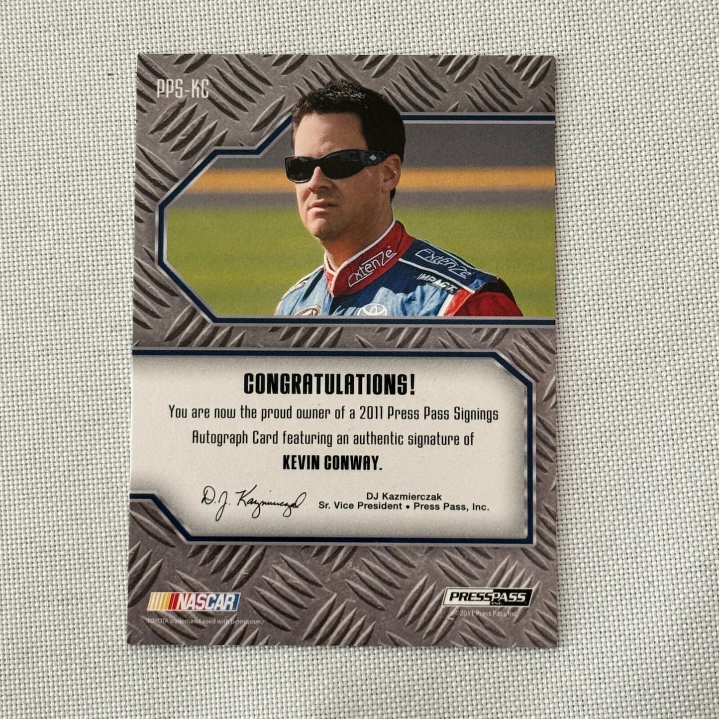 2011 Press Pass Signings Kevin Conway Auto Autograph Signed Card NASCAR /55