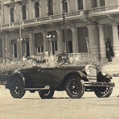 Antique Car Automobile Building Italian Photo Postcard Post Card RPPC