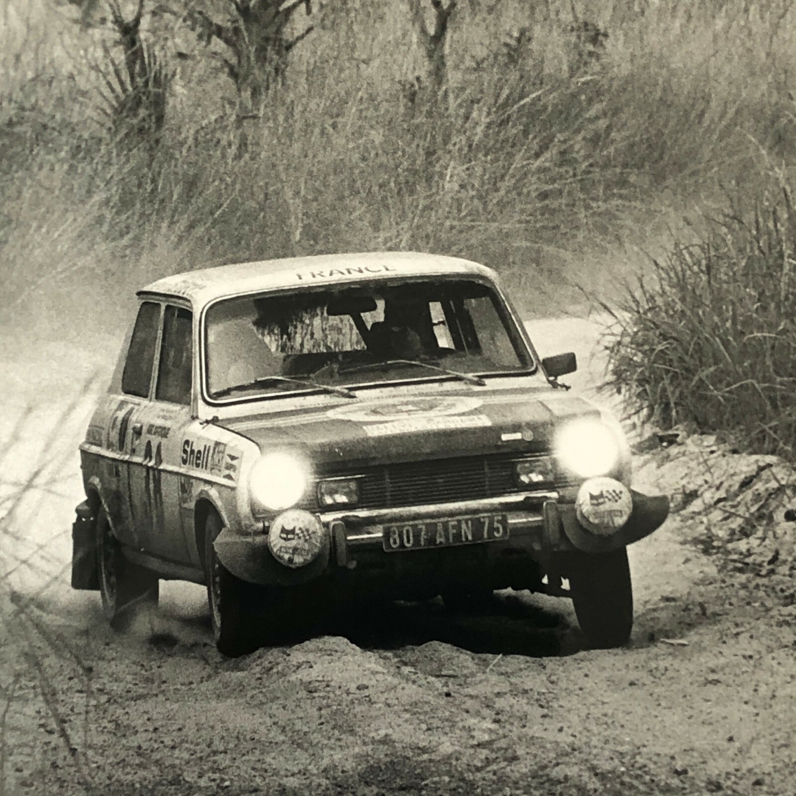 Vintage Rally Racing Photo Photograph 1974 Rallye du Bandama Car 