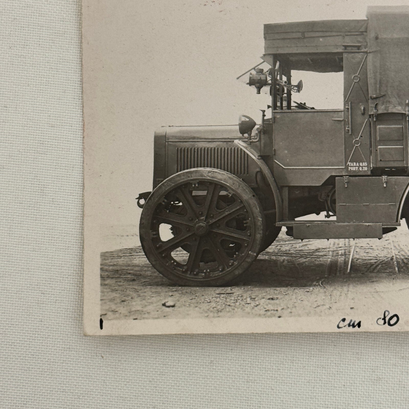 Vintage Photograph Photo Early Antique Military Truck ?
