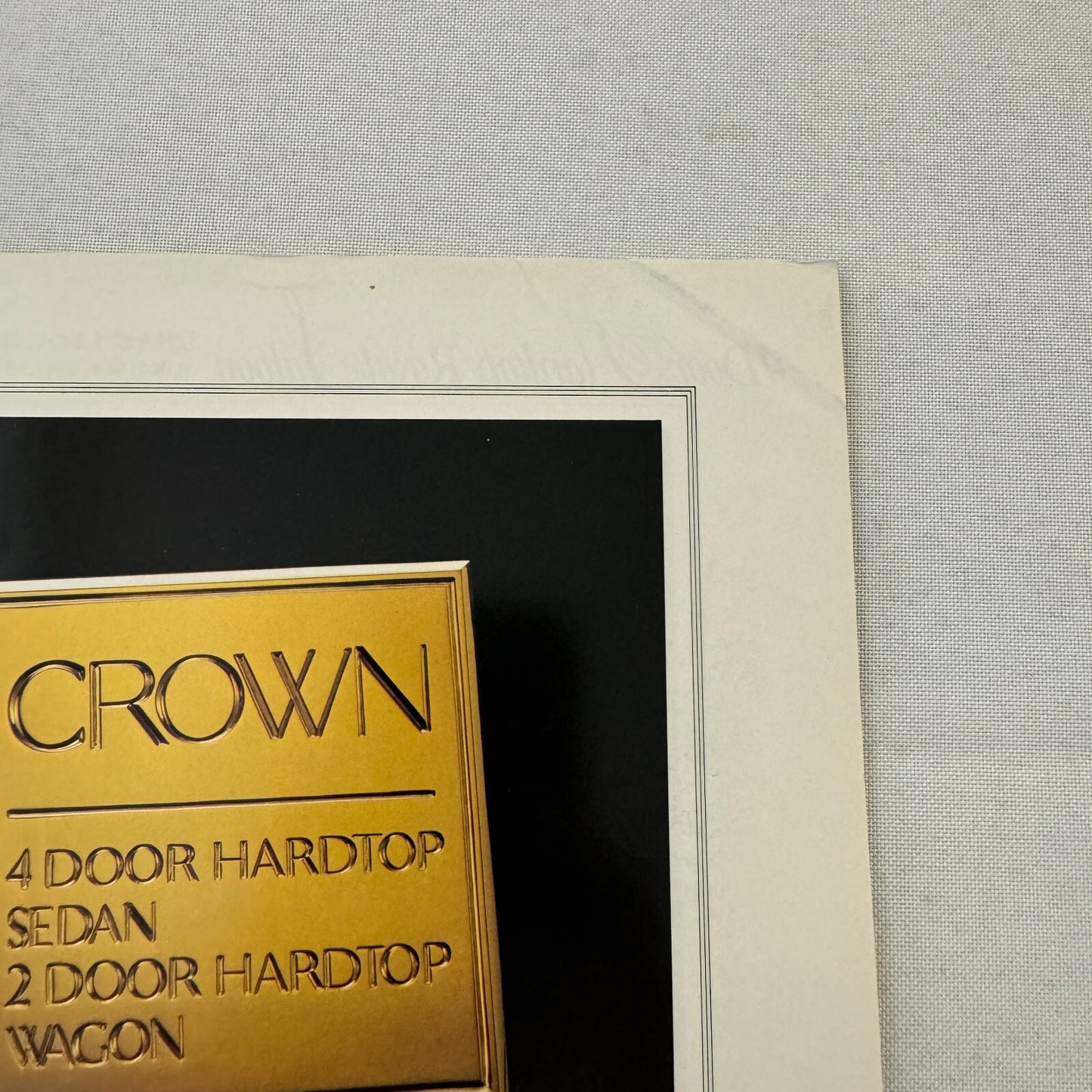 Toyota Crown Car Sales Brochure Catalog Advertising Japanese Text JDM