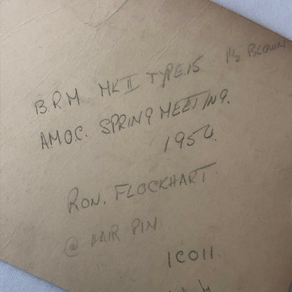 Vintage BRM 1954 Racing Photo Photograph Ron Flockhart Snetterton Spring Meet 