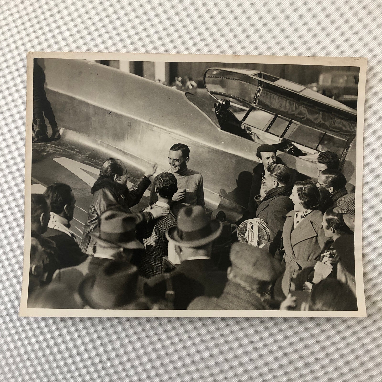 Press Photo Photograph Air Race Aviators Pilots Plane Airplane 1934 London News