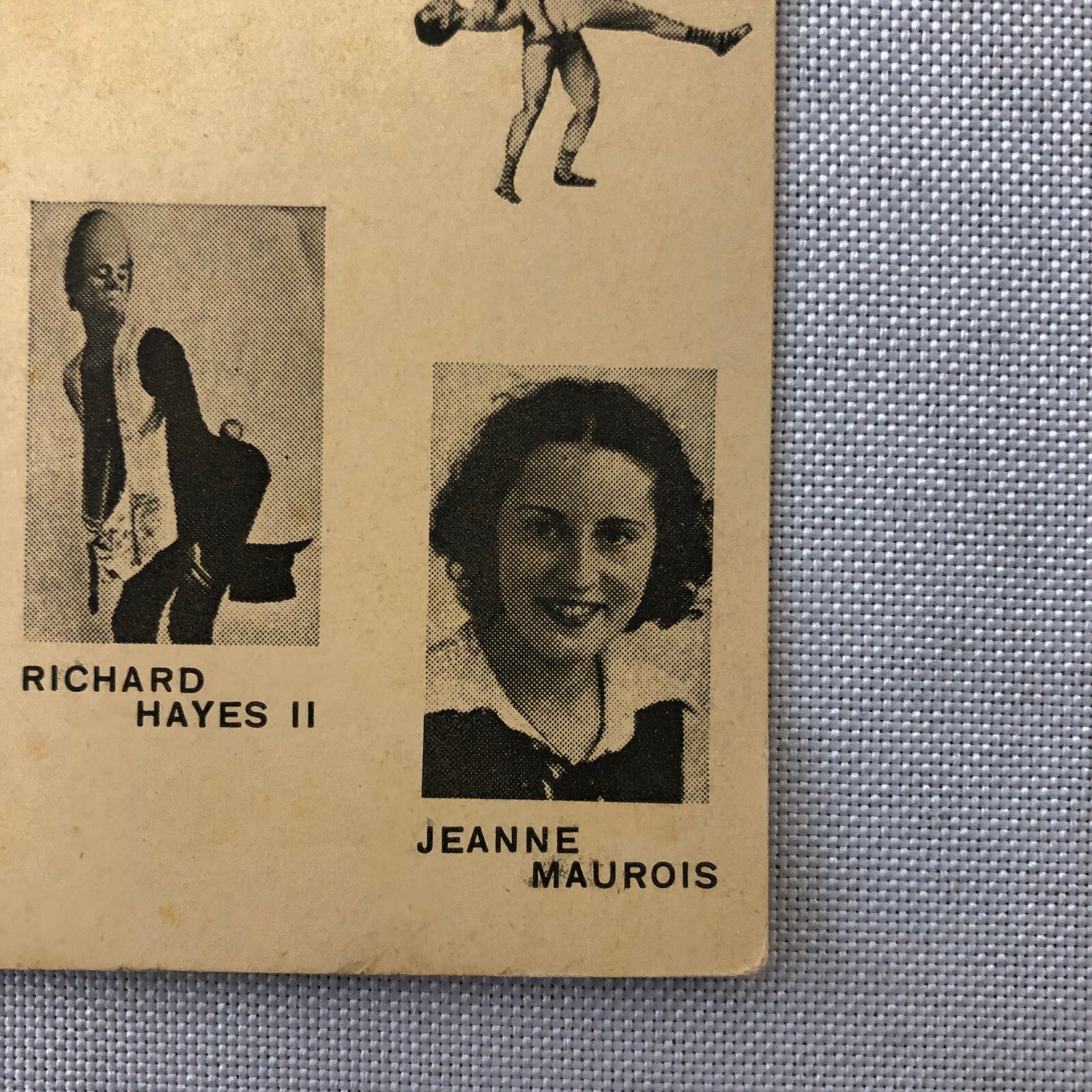 1938 German Circus Event Postcard Performers Bicycle Acrobat Day Ruth Sayton +