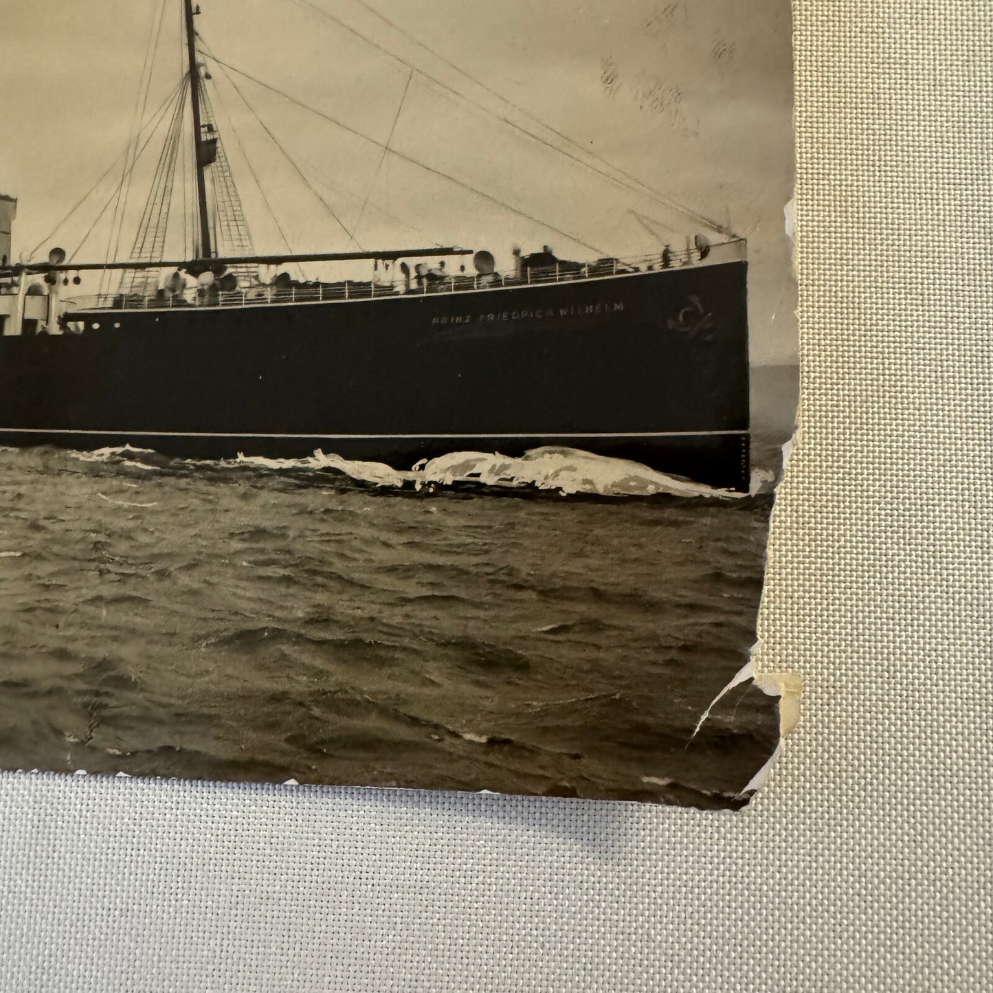 Vintage Ship Boat Photo Photograph Print Canadian Pacific Liner Montlaurier