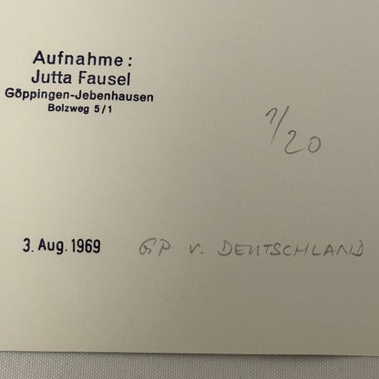 Vintage Racing Photo Jack Brabham 1969 German Grand Prix Motorsport Photograph