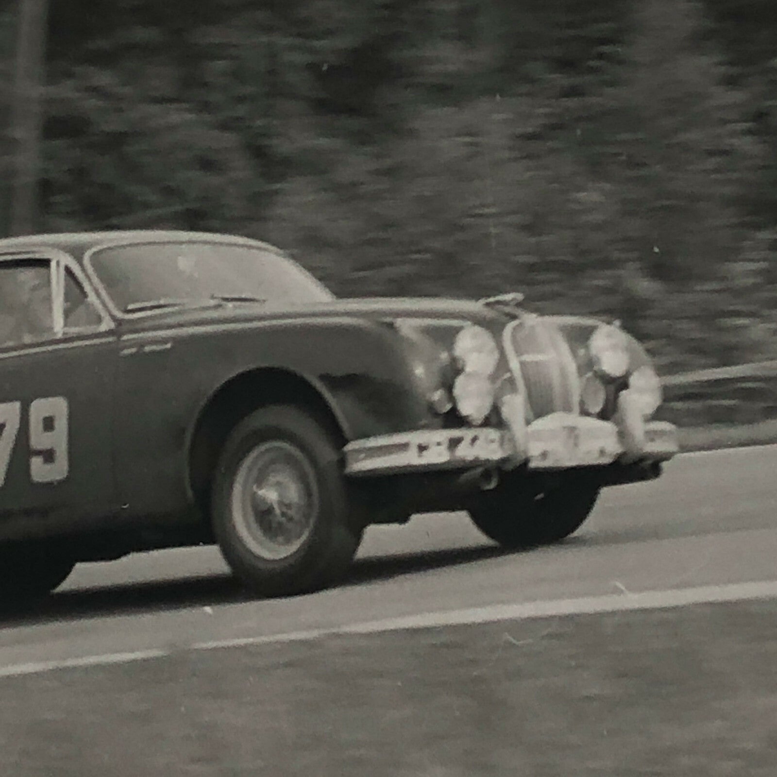 Vintage Jaguar 3.4 Racing Car Photo Photograph T France 1960 