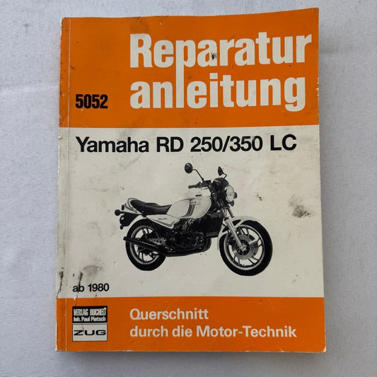 1980 Yamaha RD250LC RD350LC Motorcycle Bike Repair Manual Book GERMAN