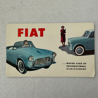 Fiat Car Sales Brochure Catalog Fiat 600 1200 Roadster 600 Multipla 1100 Canada