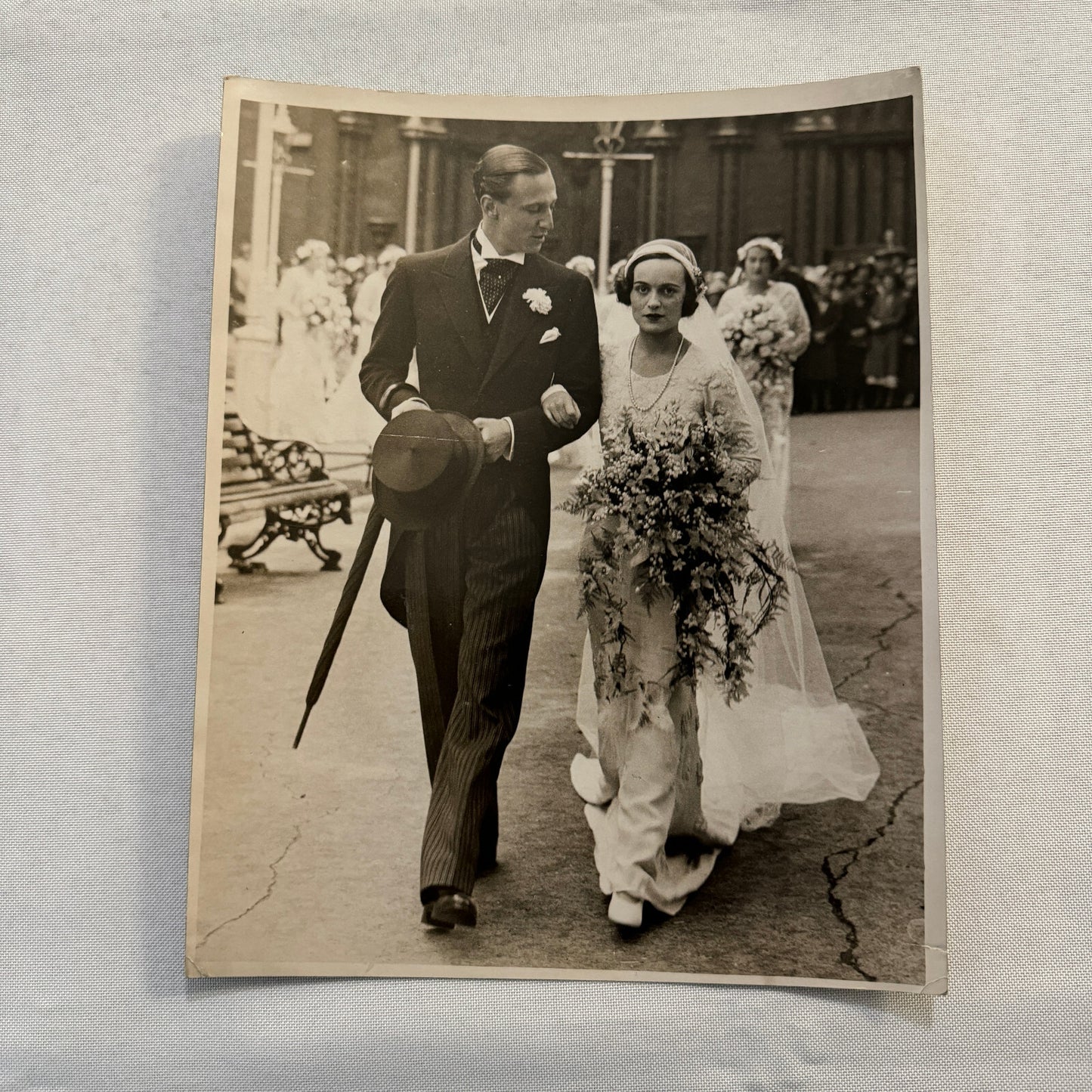 1933 Wedding Press Photo Photograph British Oxford Rowing Coach Daughter