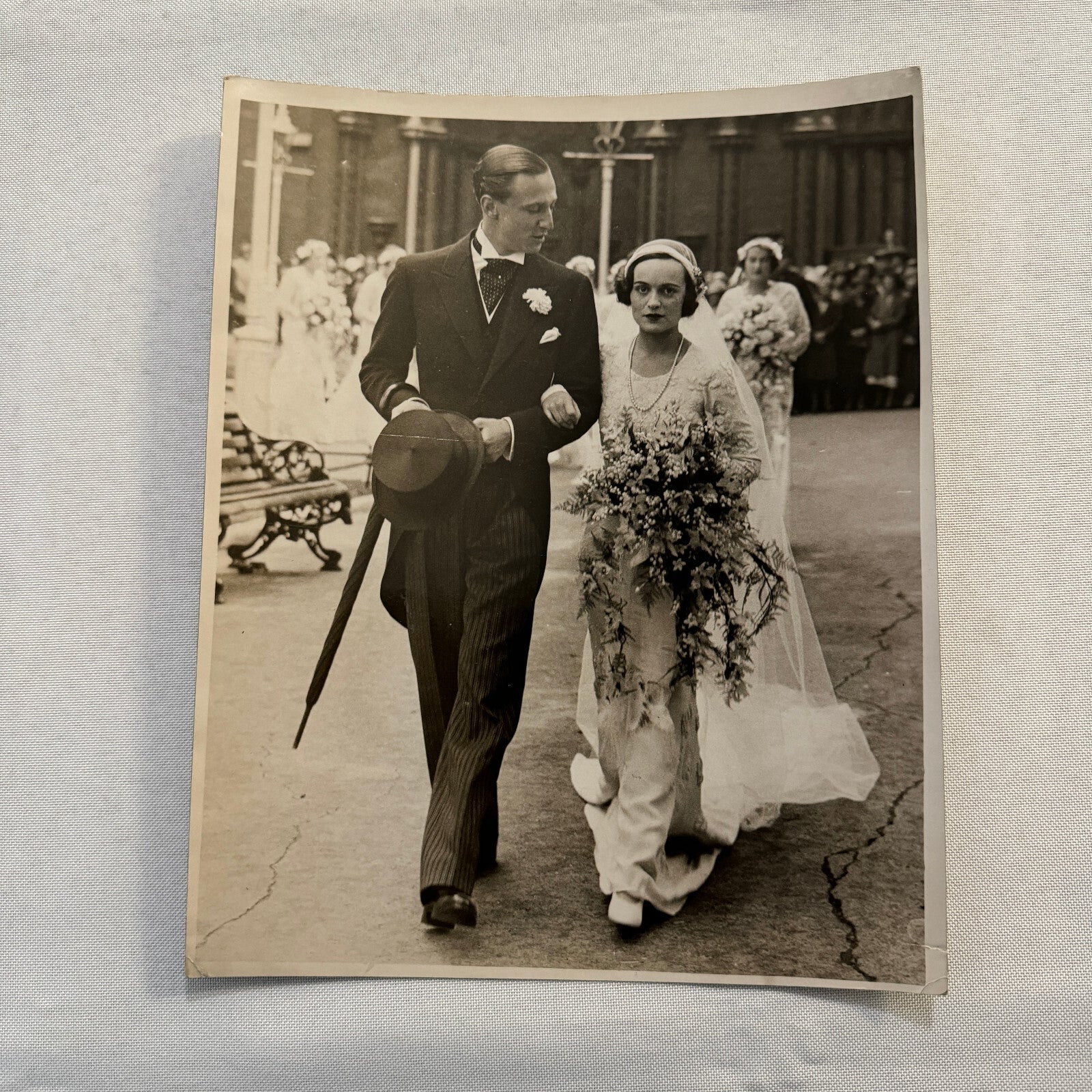 1933 Wedding Press Photo Photograph British Oxford Rowing Coach Daughter