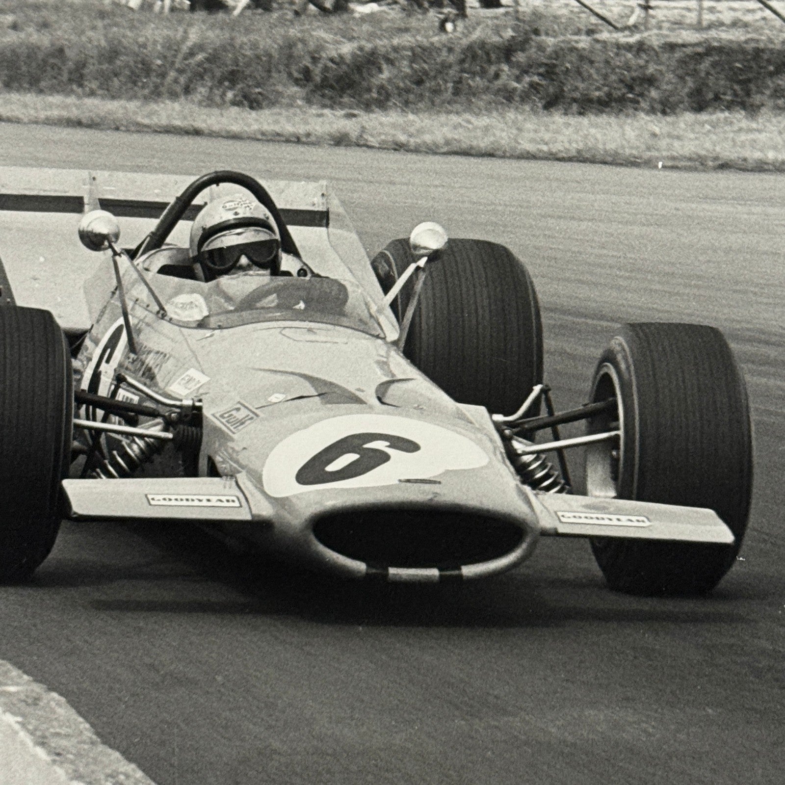 Vintage Racing Photo McLaren 1969 British Grand Prix Bruce McLaren Photograph
